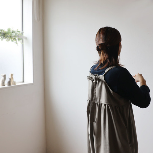 ラスト1 夏／最終SALE 後ろリボン サロペット ワイド