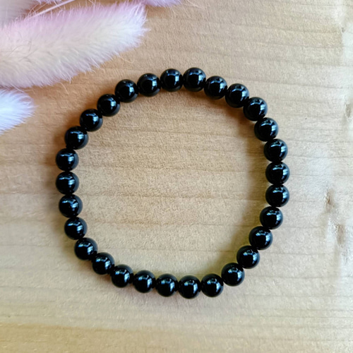 ★(黒狗皐羅！)リッチアフガナイト 7.5ミリ珠 ブレスレットA(SA) 送料無料】モリオンAAA 黒水晶 6ミリ ブレスレット ブレスレット