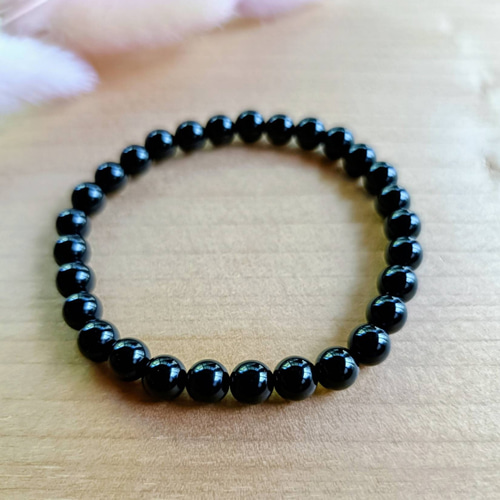 送料無料】モリオンAAA 黒水晶 6ミリ ブレスレット ブレスレット