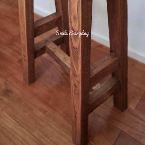 棚付 無垢材 木製スツール ベンチ【サイズオーダー】 椅子（チェアー
