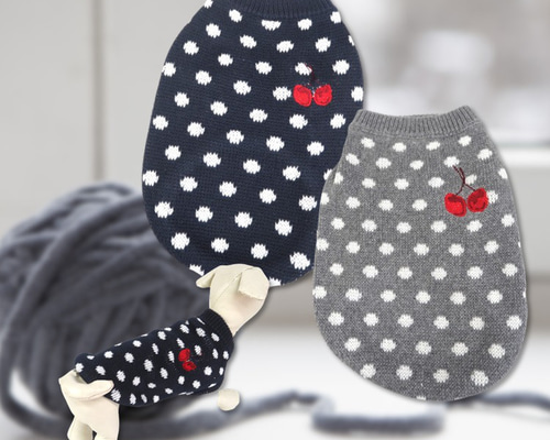 セーター ニット 冬 グレー ネイビー トップス ドックウェア 犬 服 犬