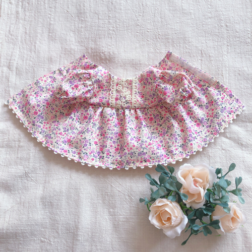 26cmドール用 裏地付き♡かわいい小花柄ワンピース 長袖 ワンピース