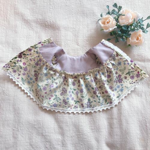 26cmドール用 裏地付き♡シックな花柄ワンピース 長袖 ワンピース