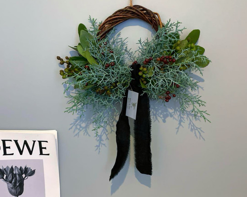 パニカムとケイトウの実ものたっぷりハーフリース　シャリンバイ パニカムとケイトウの実ものたっぷりハーフリース シャリンバイ 【公式