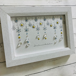 天然石 癒し 雪の結晶 ガーランド リビング トイレ 玄関インテリア雑貨