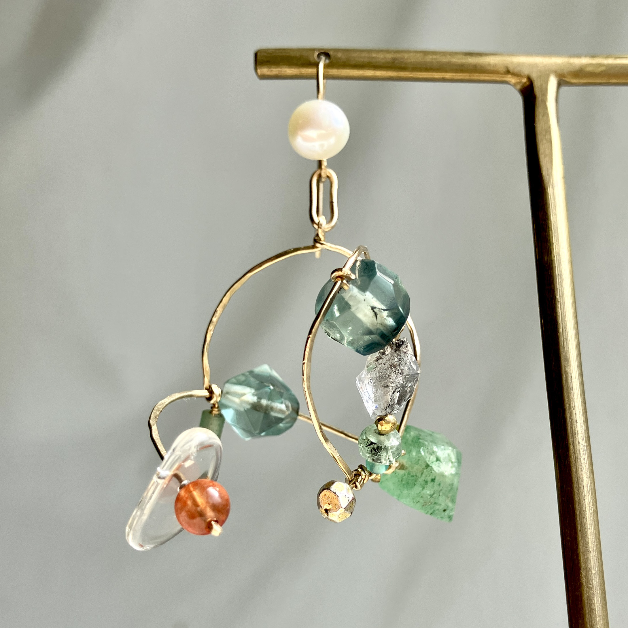 Chungking Express 　恋する惑星　K１４gf片耳ピアス　１点もの