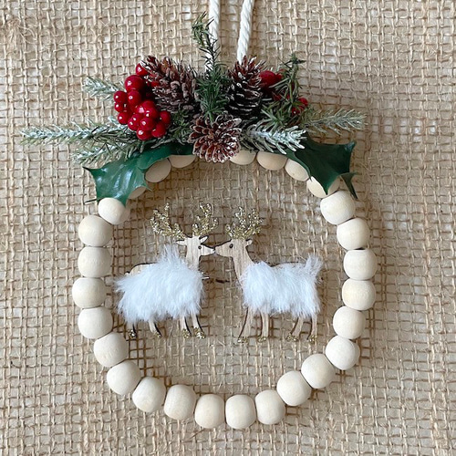 クリスマス〜可愛いトナカイのX'masミニミニリース【FD056】 リース