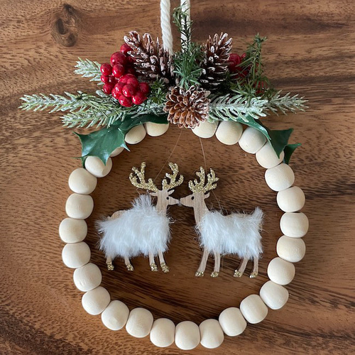 クリスマス〜可愛いトナカイのX'masミニミニリース【FD056】 リース