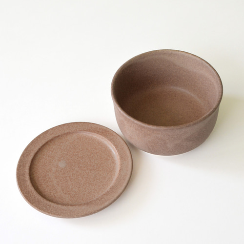 蓋付一膳おひつ 灰ブラウン 一合おひつ／スタッキング可／0111170 茶碗