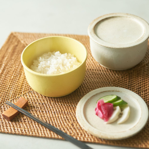 蓋付一膳おひつ 灰ブラウン 一合おひつ／スタッキング可／0111170 茶碗