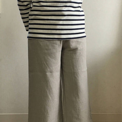 リネンシンプル8分丈ワイドパンツ・全3色 11枚目の画像