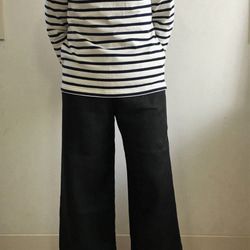 リネンシンプル8分丈ワイドパンツ・全3色 12枚目の画像