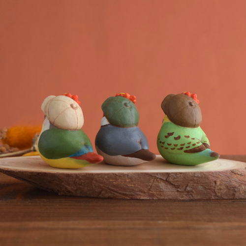 秋のことりたち 受注制作／うちのこオーダー ページ その他置物 もっ