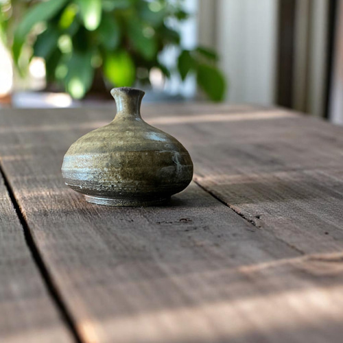 信楽焼 油壺 直径8cm×高さ10cm 星野享斉 作 一輪挿し・花瓶
