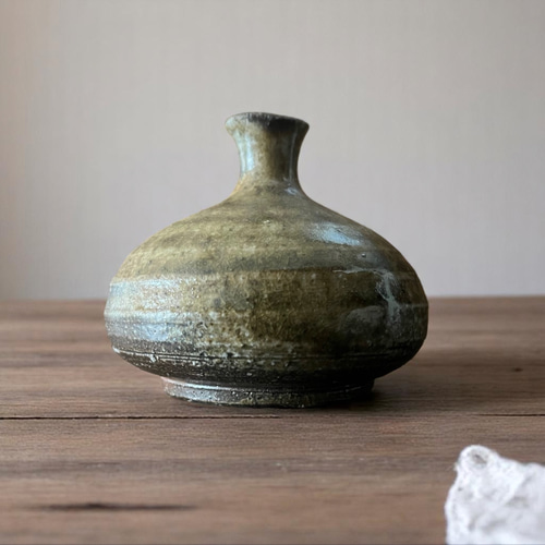 信楽焼 油壺 直径8cm×高さ10cm 星野享斉 作 一輪挿し・花瓶・花器