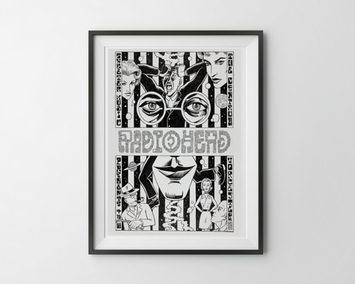 未使用新品　Radiohead レディオヘッド　ポスター　1994年 額付きポスター】レディオヘッド Radiohead The Bends - メルカリ