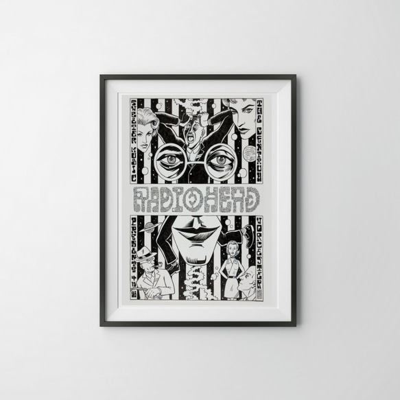 アートポスター レディオヘッド ドイツツアーポスター radiohead レディオヘッドポスター