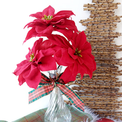 光触媒】ポインセチアの花瓶挿し アートフラワー ビーマイン 通販