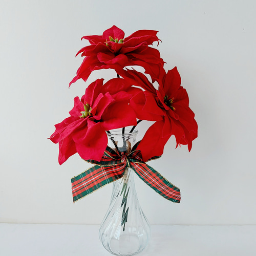 光触媒】ポインセチアの花瓶挿し アートフラワー ビーマイン 通販