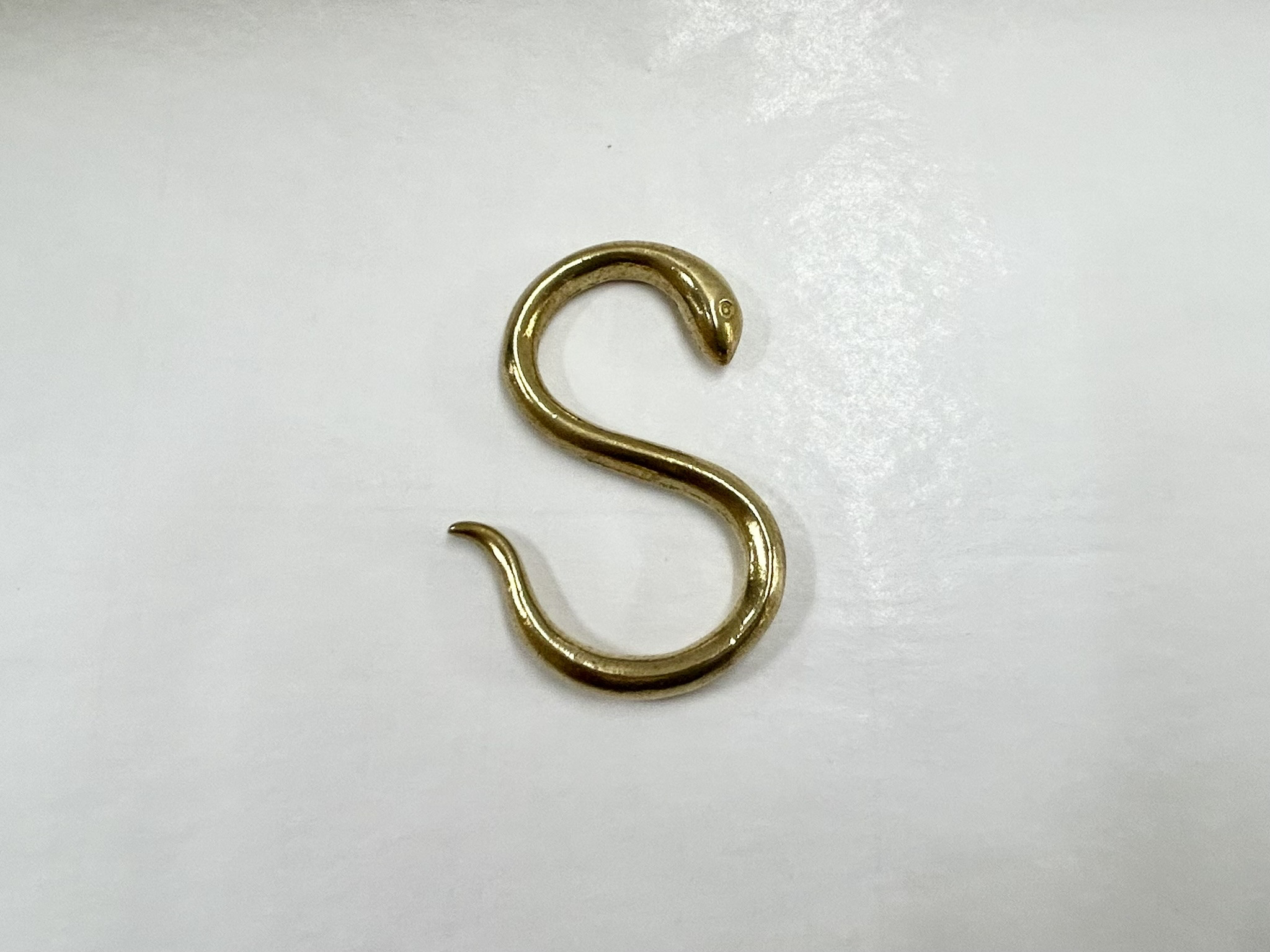 真鍮鋳物 巳（蛇）S字フック