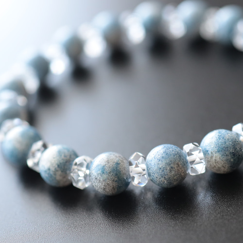 【超希少石/最強品質】ブルーローズクォーツ＊約9.5mm＊　天然石ブレスレット 超希少石/最強品質】ブルーローズクォーツ＊約9.5mm＊天然石ブレスレット