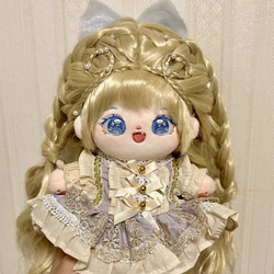 20cmぬいぐるみ 着せ替えぬいぐるみ ゆき 白髪青目 綿人形 骨格