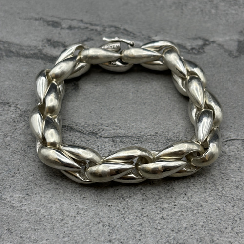 シルバーブレスレット シルバー925 12mm幅 ブレスレット RESHEM シルバーブレスレット シルバー925 12mm幅 ブレスレット RESHEM