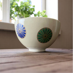 菊花紋茶碗 神宮窯/十六八重表菊 お椀・ボウル・鉢 antique art nozomi