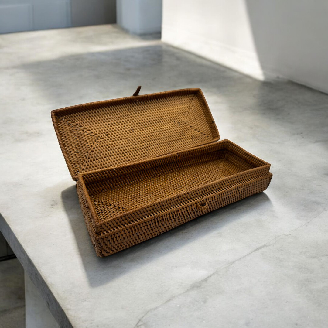 アタ製　多目的 BOXケース　小物入れ カトラリー 化粧品 アクセサリー 小物ケース メガネ　筆箱 ペン入れ