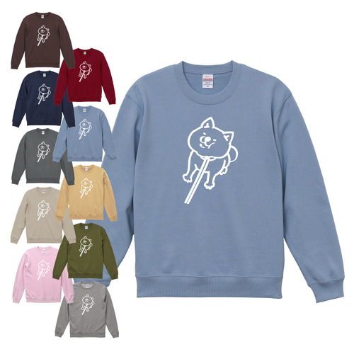 [タグ付き未着用]USPP猫柄トレーナースウェットチャコールグレーM肉球春服 タグ付き未着用]USPP猫柄トレーナースウェットチャコールグレーM