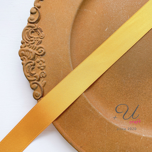 Rady リボンマット　完売品　美品 880【マットサテンリボン25㎜/1m】イエロー リボン・テープ ＋Ucraft