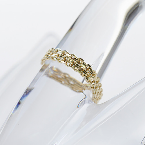 K18 チェーンリング 18k ビスマルク 指輪 18金 9号 11号 13号 15号