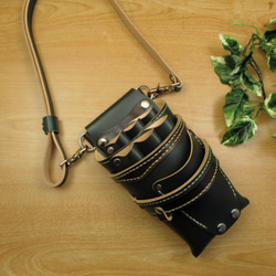 手縫い 本革 5丁差し シザーケース (ダークブラウン) SCA-125/CDB