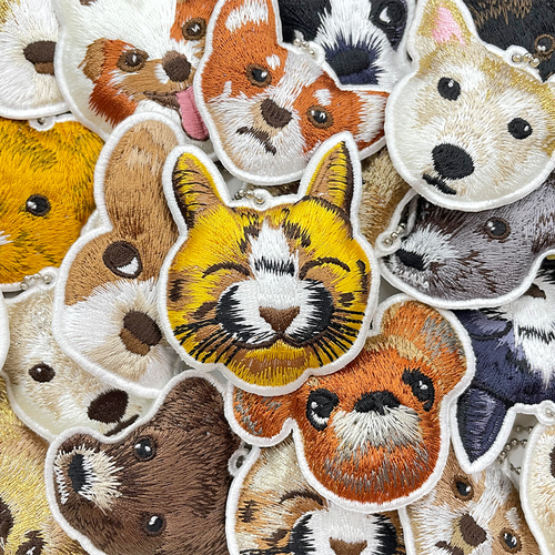 専用　ハンドメイド　刺繍　ポメラニアン　チワワ　猫　犬　ストラップ　キーホルダー キーホルダー 犬 刺繍 ワッペン イヌ 犬柄 チャーム ポメラニアン ポメ