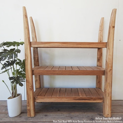 チーク無垢材 カルトノチェア スツール NA 猫脚スツール 猫足 アジアン