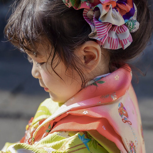 七五三髪飾り | 3歳髪飾り・7歳髪飾り | アンティーク着物生地