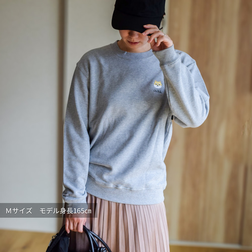 【美品】Coach スウェット　シグネチャー　犬総柄ワンポイント Coach スウェットシグネチャー犬総柄ワンポイント刺繍グレー