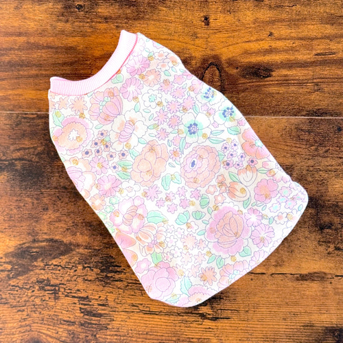 犬服 ジュエリーブーケ ピンク タンクトップ ペット服・アクセサリー