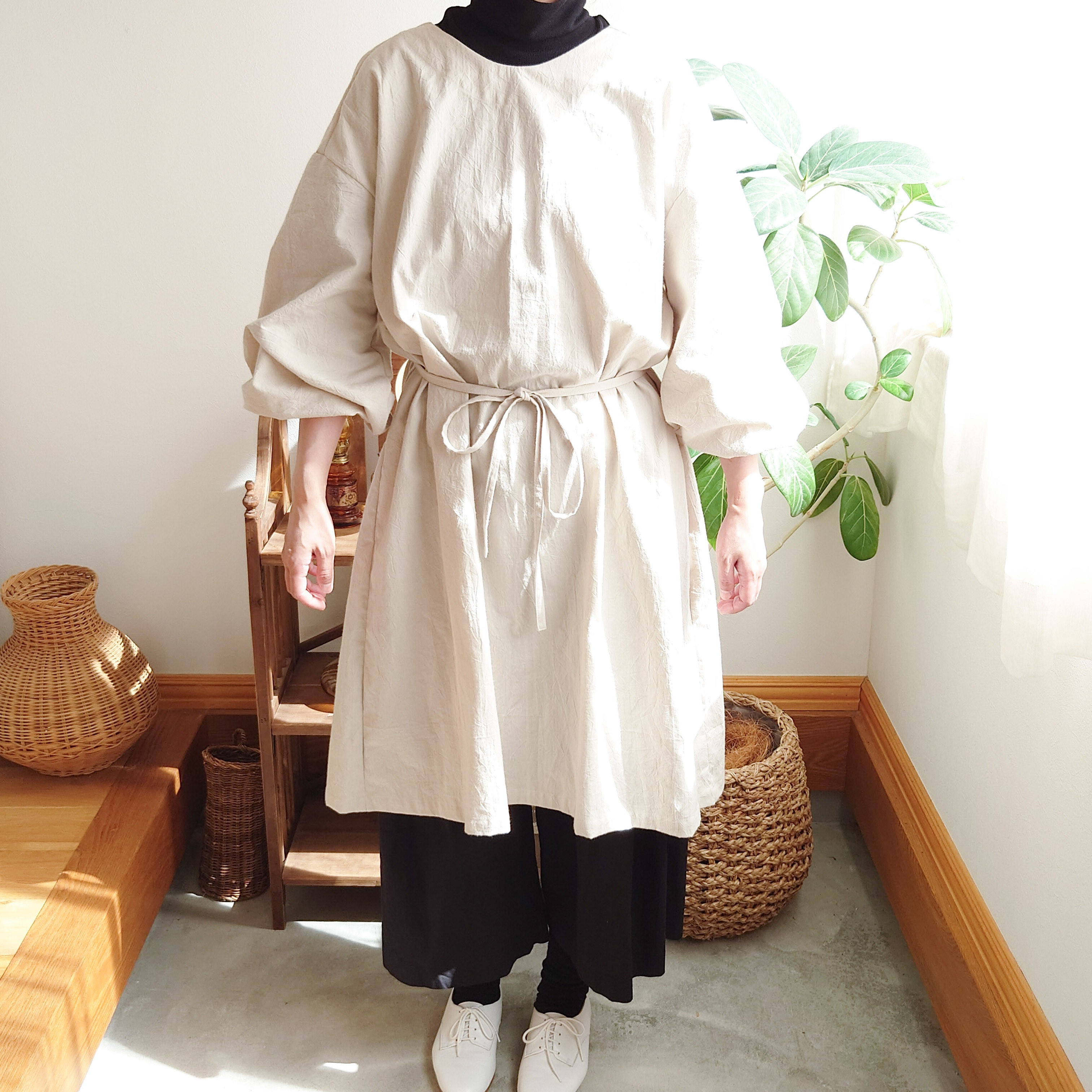 バンブー　割烹着(難あり) バンブー割烹着(難あり)