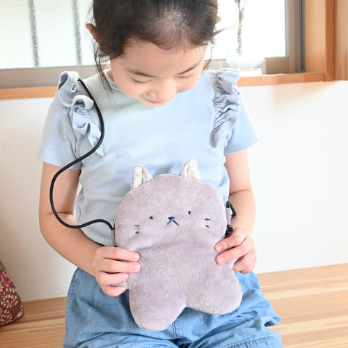 【ピンクチェリーケーキ♡ねこちゃん】 おすわりぬい服 16cm バッグチャーム付 ❤︎ぬい服 おすわりぬい服 着ぐるみ 10cm にじぱぺ用 ねこ