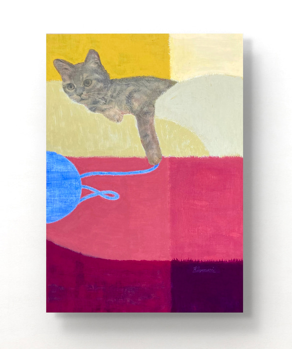 ネコノエ2 アクリル画 ネコノエ2 アクリル絵画 絵画 kazunari 通販 18364929｜Creema