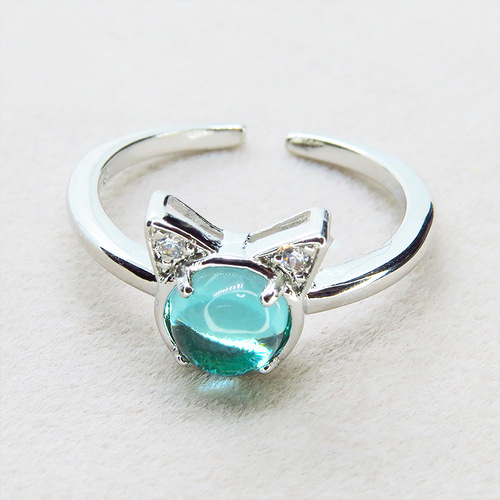 猫の目リング エメラルド/サイズ直し可能