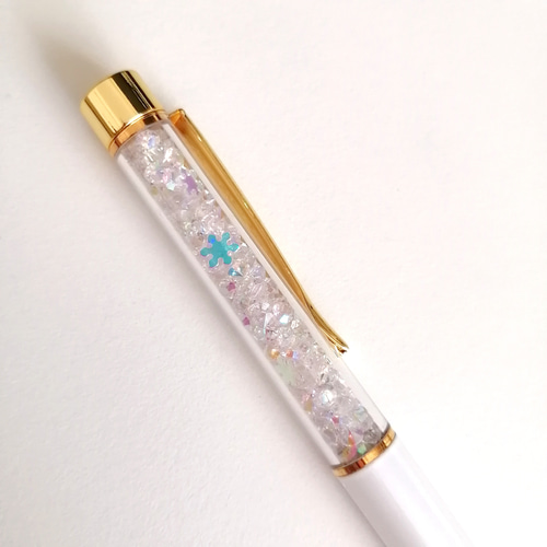 オーロラマフラーの王冠雪だるまボールペン❤ オーロラマフラーの王冠雪だるまボールペン❤