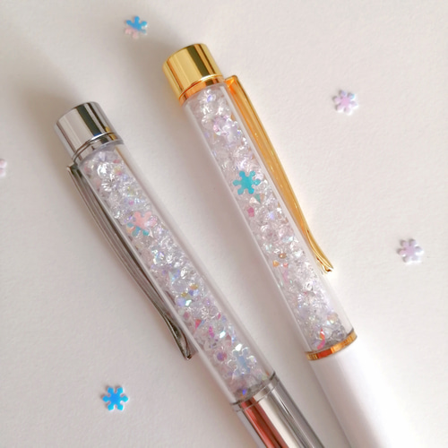 オーロラマフラーの王冠雪だるまボールペン❤ オーロラマフラーの王冠雪だるまボールペン❤ オーロラマフラーの王冠