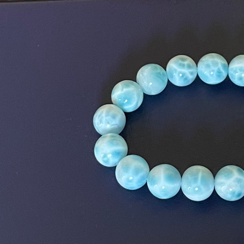 ラリマーSgrade #Ls080〔波潤〕 ブレスレット サルサパリラクリスタル  