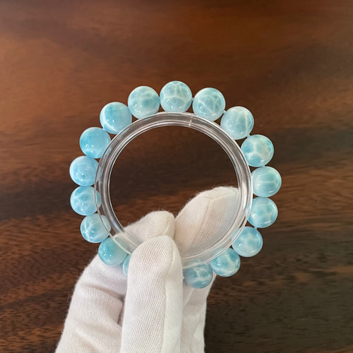 ラリマーSgrade #Ls080〔波潤〕 ブレスレット サルサパリラクリスタル  