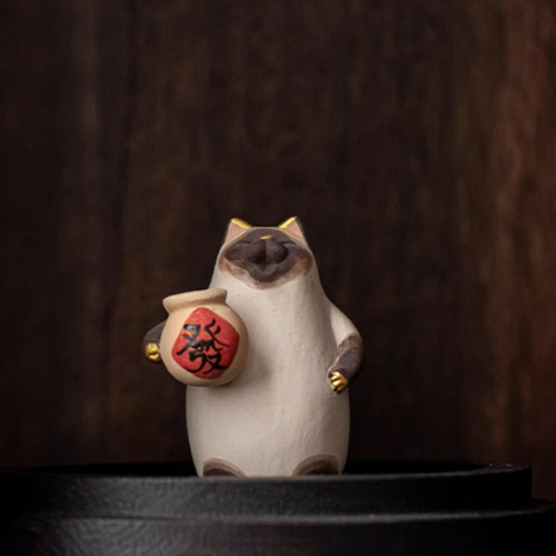 縁起物 見ているだけで癒される♡招き猫香立て9匹家族仏壇用皿 縁起物 見ているだけで癒される♡招き猫香立て9匹家族仏壇用皿