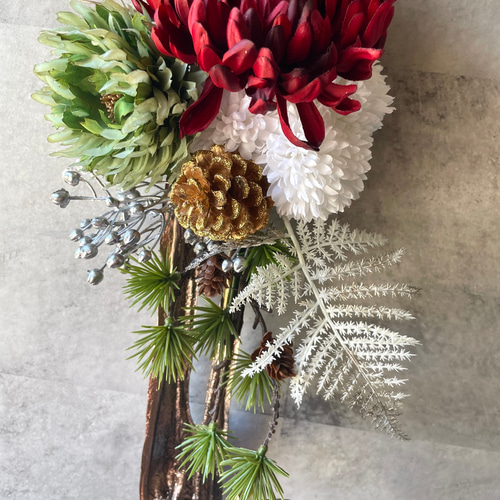 しめ縄　Ｗ７　しめ飾り　正月飾り　水引き　アーティフィシャルフラワー　Ｗ しめ縄W7しめ飾り正月飾り水引きアーティフィシャルフラワーW