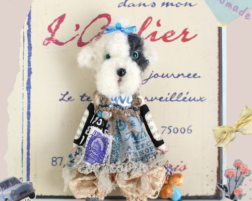 オールドイングリッシュシープドッグ（トップノット）のミニぬいぐるみ