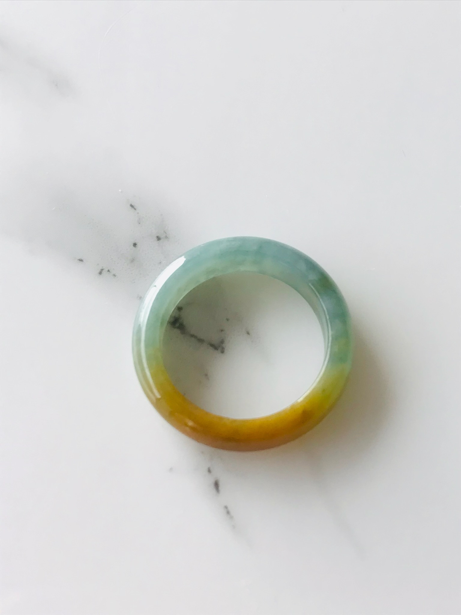 [R70-008］ ジェイド　JADE ヒスイ　本翡翠　くりぬき　リング　天然石　一点物　ミャンマー産　13号